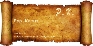 Pap Kanut névjegykártya