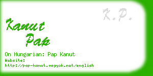 kanut pap business card